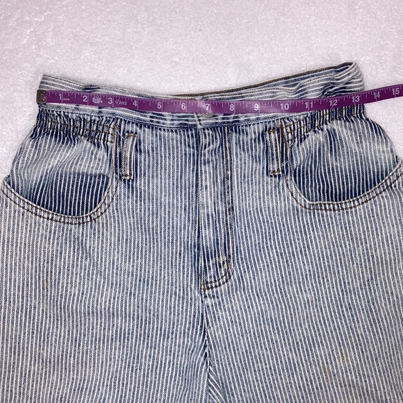 Vintage jordache acid washed distressed high waisted engineer stripe shorts 9/10 - Picture 5 of 9